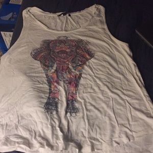 Tally Weill large tank top elephant print